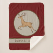 Leuke Baby Boys Little Buck Tekst toevoegen Sherpa Deken (Voorkant)