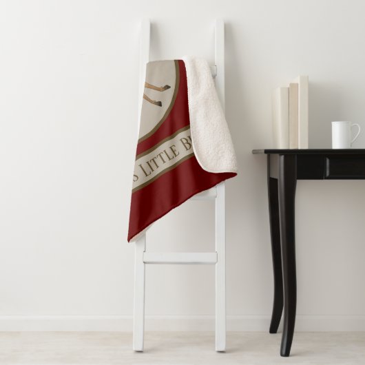 Leuke Baby Boys Little Buck Tekst toevoegen Sherpa Deken (In situ)