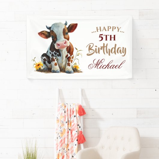 Leuke Baby bruine Koe Spandoek (Insitu)