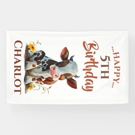 Leuke Baby bruine Koe Spandoek (Horizontaal)