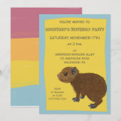 Leuke Baby Capybara Illustratie Party Kaart (Voorkant / Achterkant)
