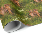 Leuke Baby Chipmunks Dierlijke Kunst Gepersonalise Cadeaupapier (Rol Hoek)