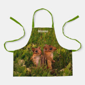 Leuke Baby Chipmunks Dierlijke Kunst Gepersonalise Schort (Voorkant)