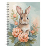 Leuke baby dieren | Baby Bunny Waterverf Notitieboek (Voorkant)