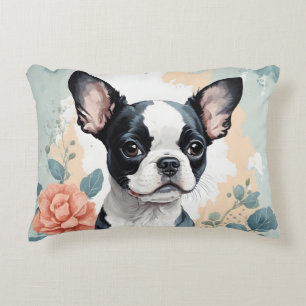 Leuke baby dieren Boston Terrier Puppy Accent Kussen