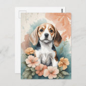Leuke baby dieren | Schattige Beagle Puppy Briefkaart (Voorkant / Achterkant)