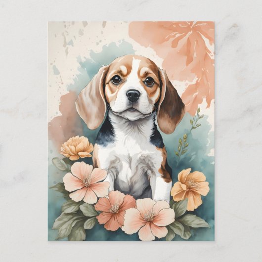 Leuke baby dieren | Schattige Beagle Puppy Briefkaart (Voorkant)