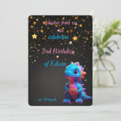 Leuke baby Dinasaur Verjaardag Kaart (Staand voorkant)