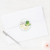 Leuke Baby Dinosaur Broedei Jongen Meisje Douche Ronde Sticker (Envelop)