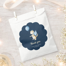 Leuke Baby Dragon Blue Boy Dank je Baby shower Bedankzakje