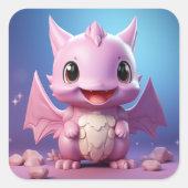 Leuke baby dragon sticker (Voorkant)