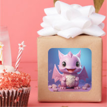 Leuke baby dragon sticker