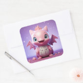 Leuke baby dragon sticker (Envelop)
