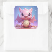 Leuke baby dragon sticker (Tas)