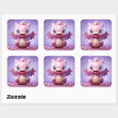 Leuke baby dragon sticker (Vel)
