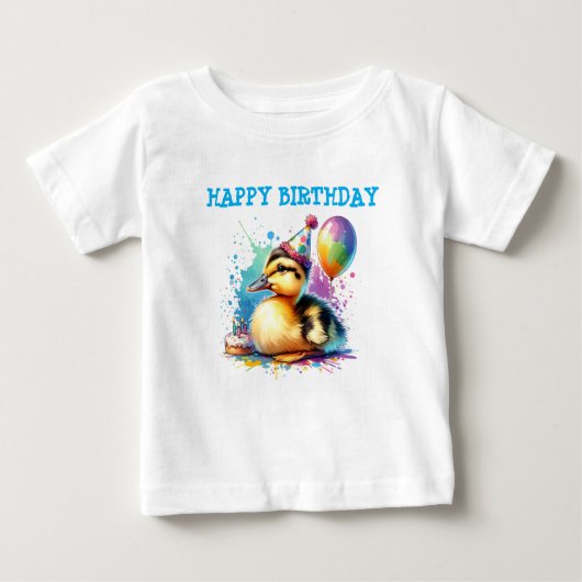 Leuke baby Duck Verjaardag shirt (Voorkant)