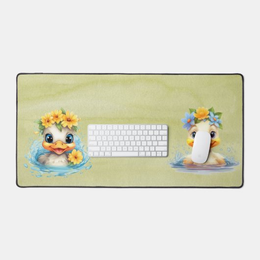 Leuke Baby Eend Eenden Leuke dieren bloemen Bureaumat (Keyboard & Muis)