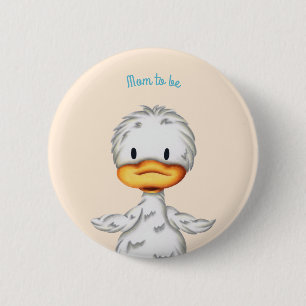 Leuke Baby eend vogelillustratie Kinder Ronde Button 5,7 Cm