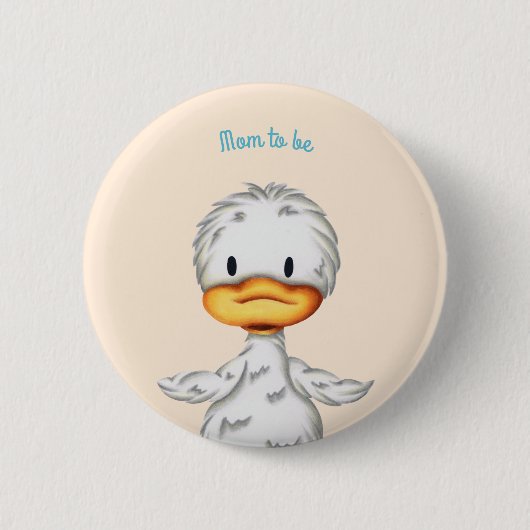 Leuke Baby eend vogelillustratie Kinder Ronde Button 5,7 Cm (Voorkant)