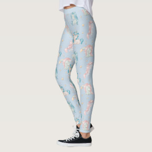 Leuke Baby Eenhoorns Roze Blauwe Pastel Yoga Leggings