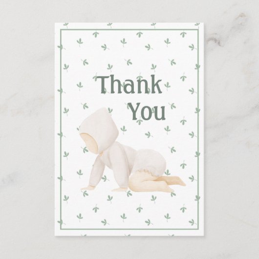 Leuke Baby Eenvoudige bedankpas Bedankkaart (Voorkant)