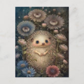 Leuke Baby egel en bloemen Briefkaart (Voorkant)
