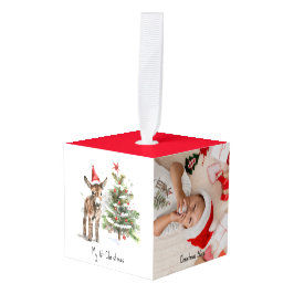 Leuke baby ezel en kerstboom, aanpasbaar decoratie