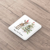 Leuke baby ezel en kerstboom, aanpasbaar vierkante button 5,1 cm