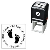 Leuke Baby Feet Geboorte Aankondiging Details Zelfinktende Stempel (In situ)