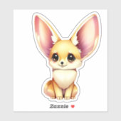 Leuke Baby Fennec Fox Sticker (Vel)