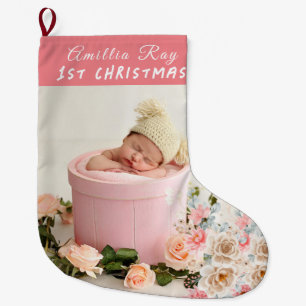 Leuke Baby Foto Baby's Eerste Kerstmis Grote Kerstsok