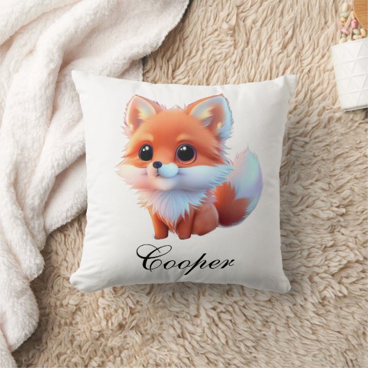 Leuke baby fox Forest woodland vrienden Kussen (Deken)