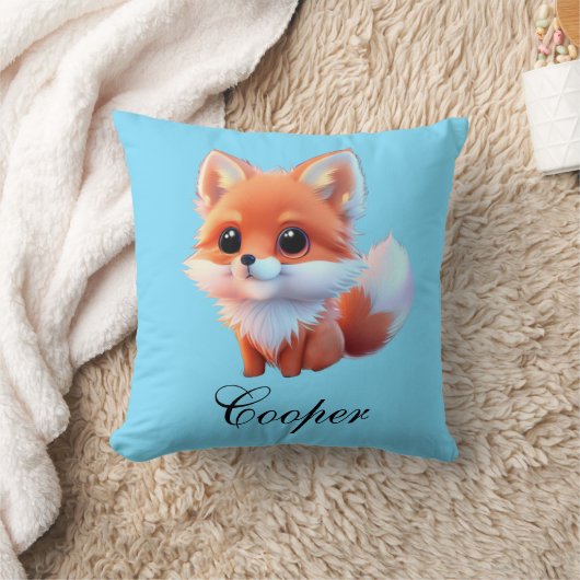 Leuke baby fox Forest woodland vrienden Kussen (Deken)
