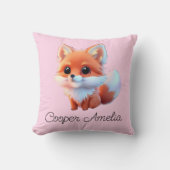 Leuke baby fox Forest woodland vrienden Kussen (Voorkant)
