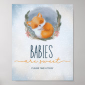 Leuke Baby Fox Sneeuwachtige Winter Baby's zijn zo Poster (Voorkant)