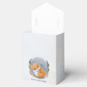 Leuke Baby Fox Sneeuwig Winter Baby shower Bedankdoosjes (Geopend)