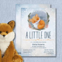 Leuke Baby Fox Sneeuwig Winter Baby shower