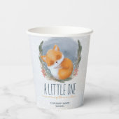 Leuke Baby Fox Sneeuwig Winter Baby shower Papieren Bekers (Achterkant)