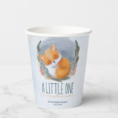 Leuke Baby Fox Sneeuwig Winter Baby shower Papieren Bekers (Voorkant)