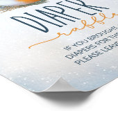 Leuke Baby Fox Sneeuwig Winter luier loterij Poster (Hoek)