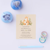 Leuke Baby Fox Woodland Baby shower Invitation Flyer (Enkel)