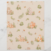 Leuke Baby Fox Woodland Baby shower Invitation Flyer (Achterkant)