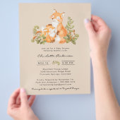 Leuke Baby Fox Woodland Baby shower Invitation Flyer (Hand)