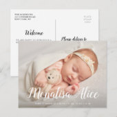 Leuke baby geboorteaankondiging foto briefkaart (Voorkant / Achterkant)