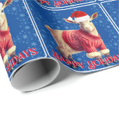 Leuke Baby geit in Santa Hat Cadeaupapier (Rol Hoek)
