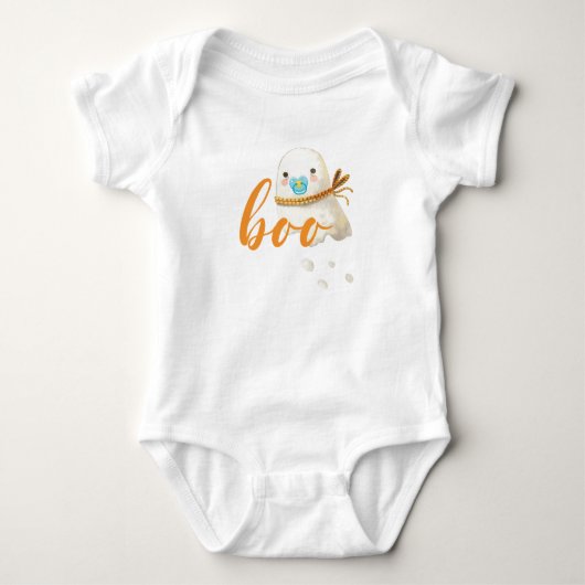 Leuke Baby Ghost Fopspeen Sjaal Boo Romper (Voorkant)