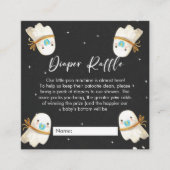 Leuke Baby Ghost Halloween Herfst Luier Raffle Informatiekaartje (Voorkant)
