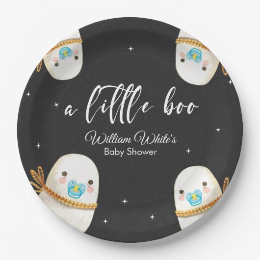 Leuke Baby Ghost Halloween Herfst Papier Bord (Voorkant)