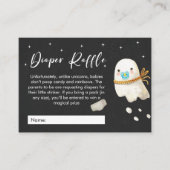 Leuke Baby Ghost Luier Raffle Baby shower Informatiekaartje (Voorkant)