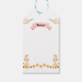 Leuke Baby Giraffe Dank u Label Cadeaulabel (Voorkant)